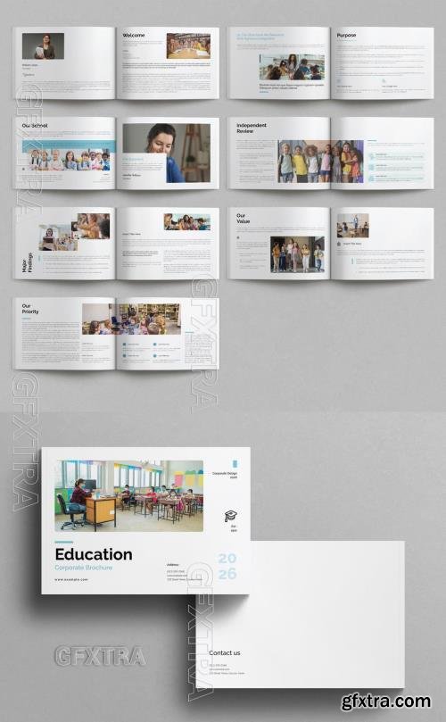 Education Brochure Template Design Layout Landscape 757179243 Education Brochure Template Design Layout Landscape 757179243