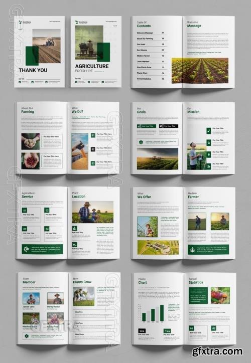 Agriculture Brochure Template Design 757152380