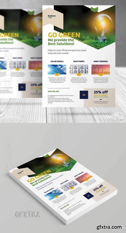 Clean and Green Energy Flyer Template 755814218