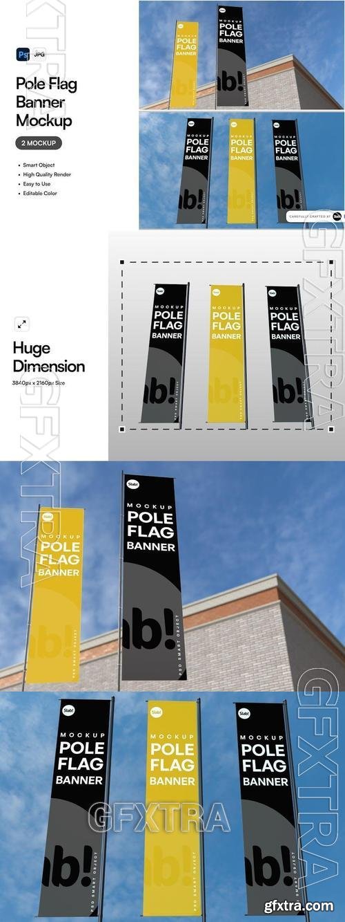 Pole Flag Banner 13ft Mockup Q55GE3D Pole Flag Banner 13ft Mockup Q55GE3D