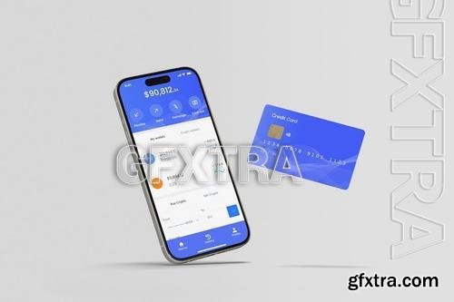 Phone and credit card mockup FNKLVNT Phone and credit card mockup FNKLVNT