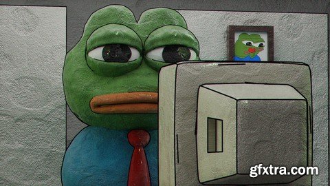 Create Dope 3D Clay Illustration of Pepe in Blender 4.0