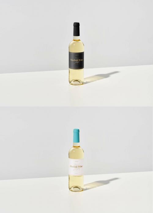 White Wine Bottle Mockup