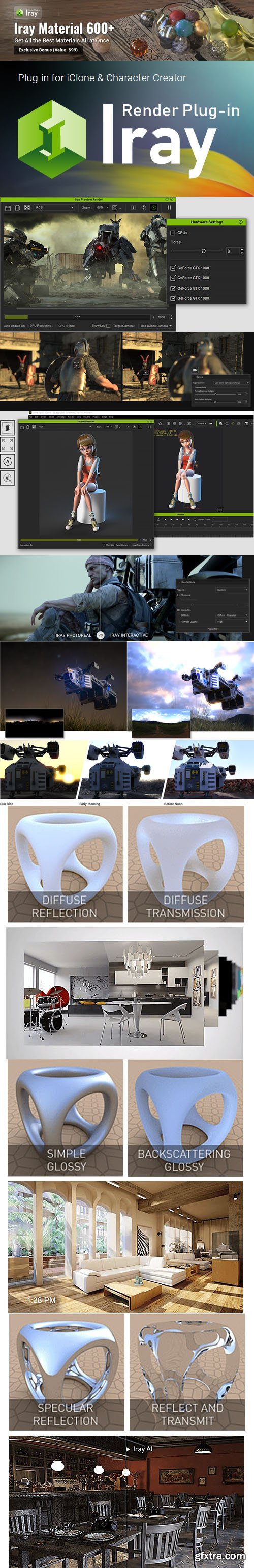 Iray Render Plugin IC8 + CC4 V1.01