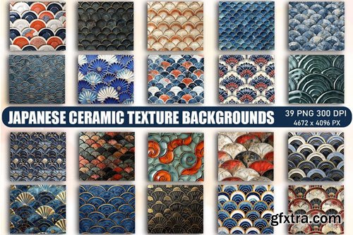 Japanese Ceramic Texture Backgrounds Bundle