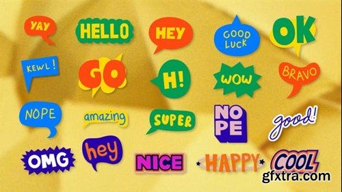 Videohive Sticker Pack - Bubble Speech After Effects Project Template 51468771