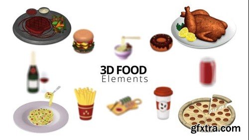 Videohive 3D Food Elements 51514141