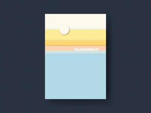 Abstract Summer Bright Color Palette Card