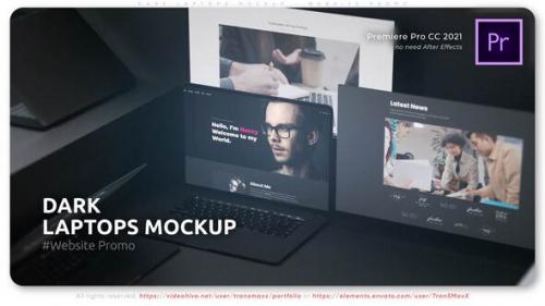 Dark Laptops Mockup - Website Promo - 51460867