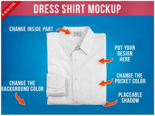 Folded Dress Shirt Mockup