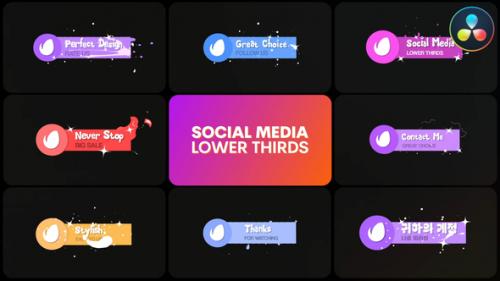 Social Media Lower Thirds | DaVinci Resolve - 51407199