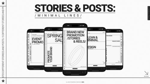 Stories & Posts: Minimal Lines (FCPX) - 51421855