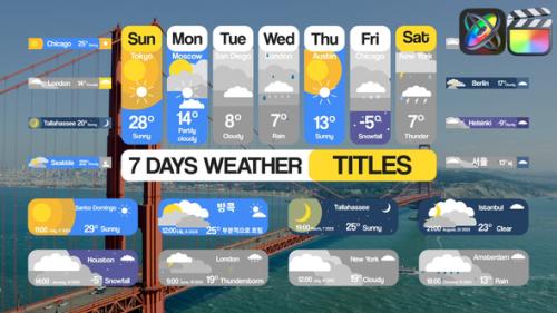7 Days Weather Titles for FCPX - 51473981