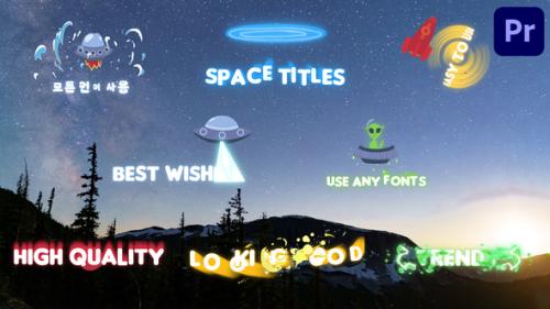 Ufo And Aliens Space Titles for Premiere Pro - 51499001