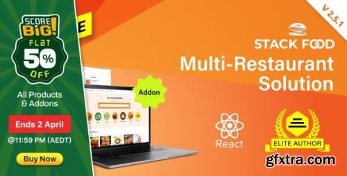 CodeCanyon - StackFood - React User Website v2.5 - 43218516 - Nulled