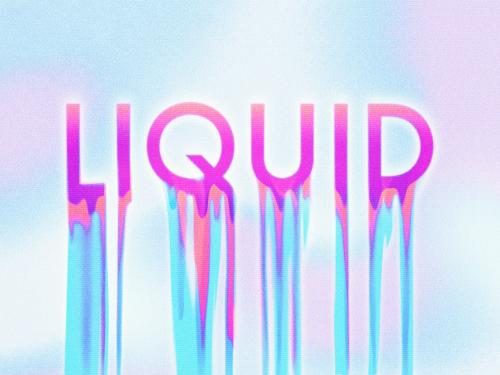 Liquid Text Effect Distortion Mockup