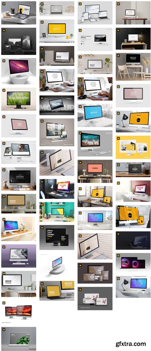 Desktop Screen Mockups Collections