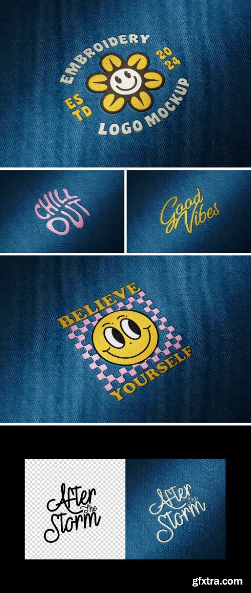 Realistic Embroidery Logo Mockup