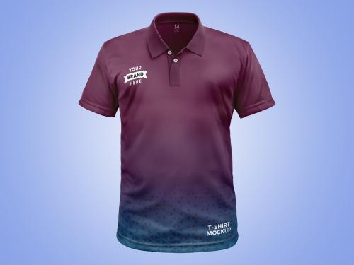Polo T-Shirt Mockup Front View