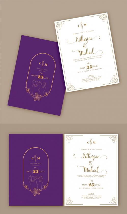 Wedding Card or Invitation Card Template