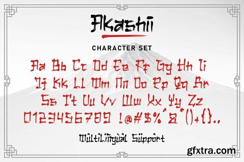 Akashii - Japanese Brush Font 585ZPCW Akashii - Japanese Brush Font 585ZPCW