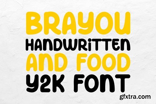 Brayou - Handwritten And Food Y2k Font Z76U6RB