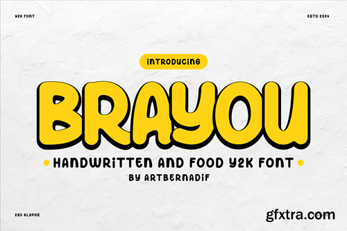 Brayou - Handwritten And Food Y2k Font Z76U6RB