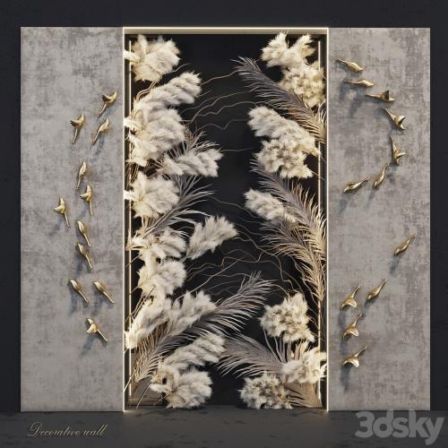 Decorative panel_Birds Gold 3