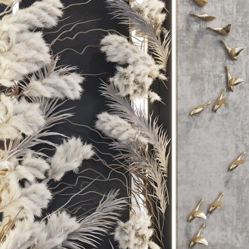 Decorative panel_Birds Gold 3