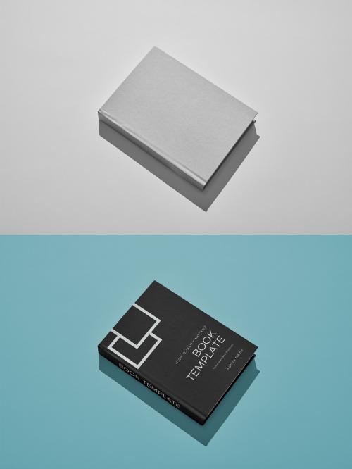 Hardcover Linen Book Mockup with Different Color Options