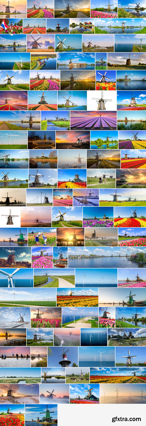 Windmill netherlands Stock Images