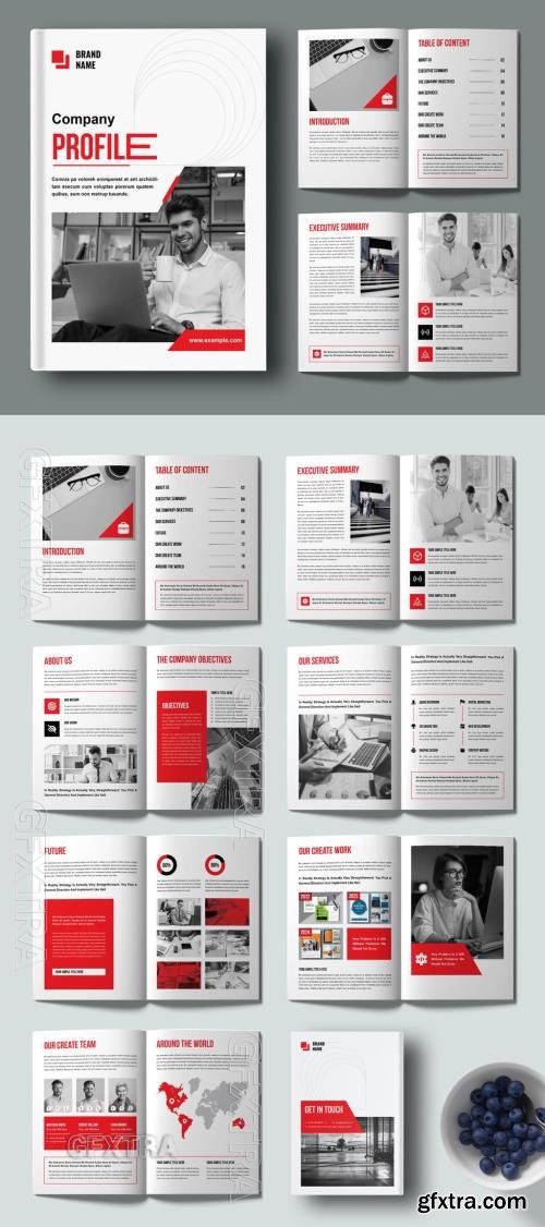 Company Profile Design Layout 718529689