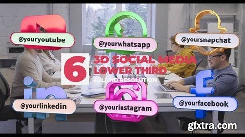 Videohive 3d Social Media Lower Thirds 51746213