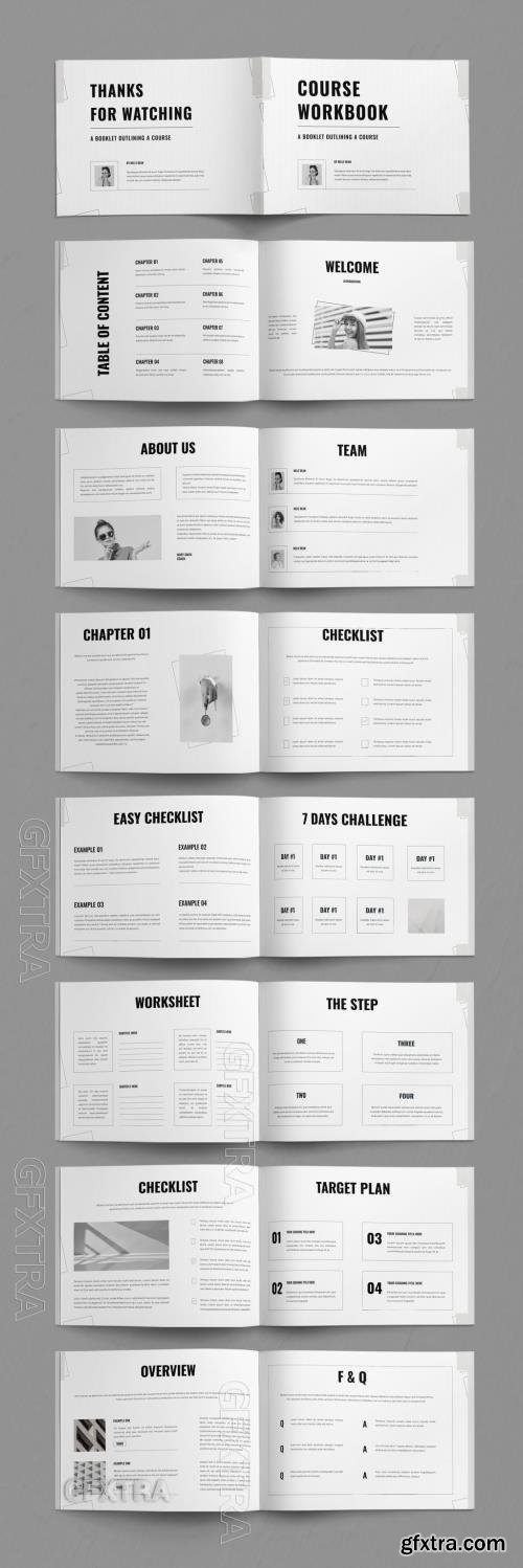 Course Workbook Template Landscape Layout 721271946