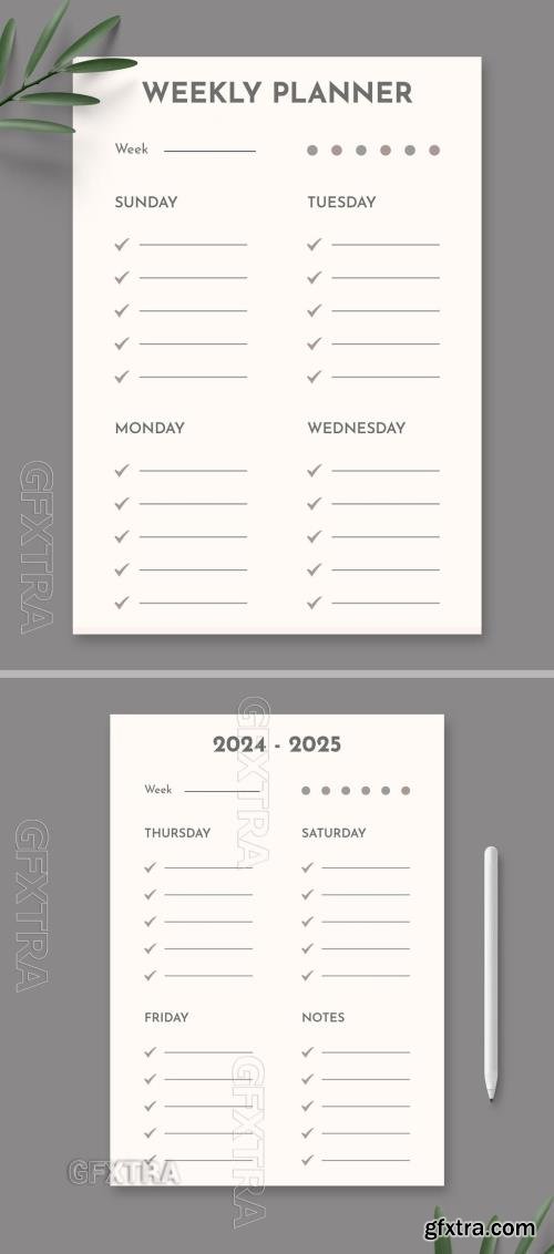 Weekly Planner Template 721268701