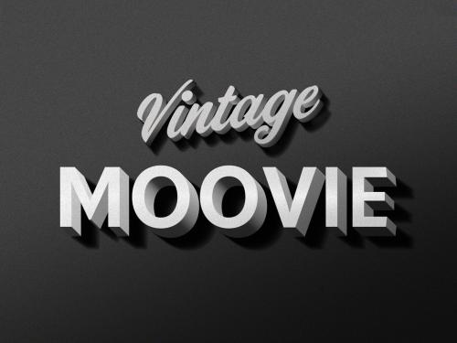 Vintage 3D Monochrome Text Effect Mockup