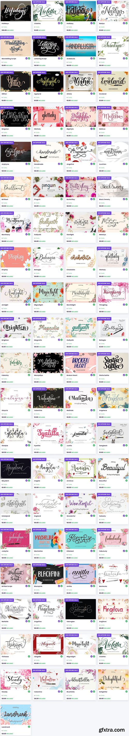 Super Bundle Collection - 81 Premium Fonts