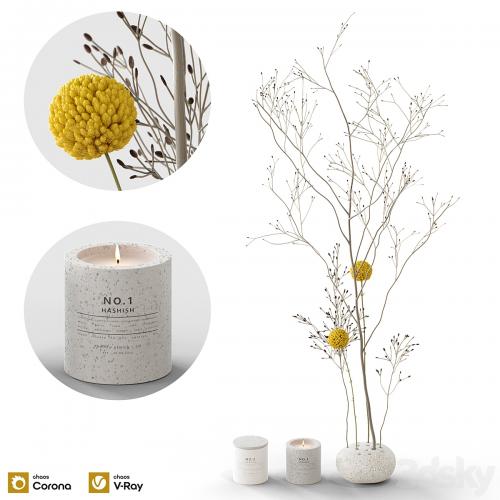 Decorative set 58 branch and candles