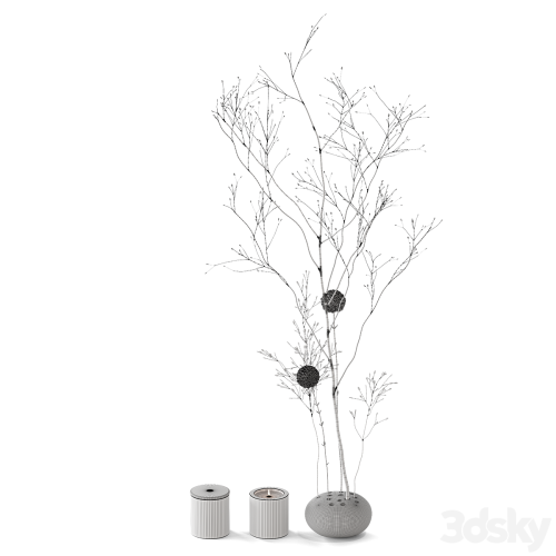 Decorative set 58 branch and candles