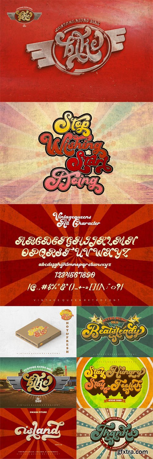 Vintage Queens - Retro Bold Script Font [Re-Up]