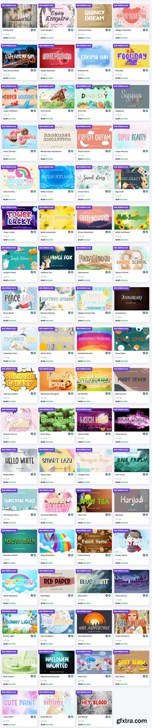 Mega Font Bundle - 235 Premium Fonts