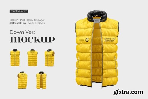 Down Vest Mockup Collections 10xPSD