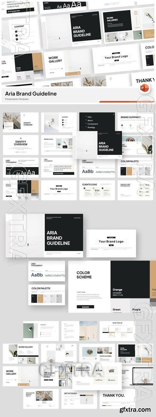 Aria Brand Guideline PowerPoint Template WEDG2WQ Aria Brand Guideline PowerPoint Template WEDG2WQ
