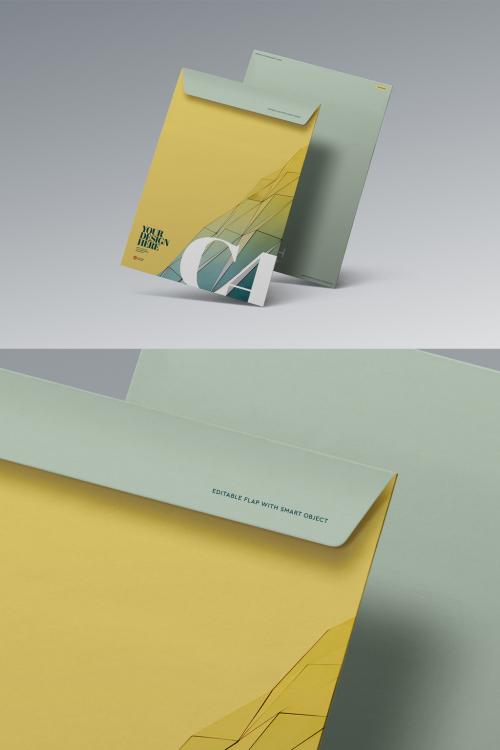 Envelopes Mockup C4, Perspective