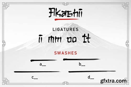 Akashii - Japanese Brush Font 585ZPCW Akashii - Japanese Brush Font 585ZPCW