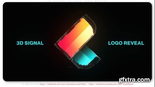 Videohive 3D Signal Glitch Logo Reveal 51859858