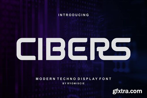 Cibers - Modern Techno Display Font BWT5NG8
