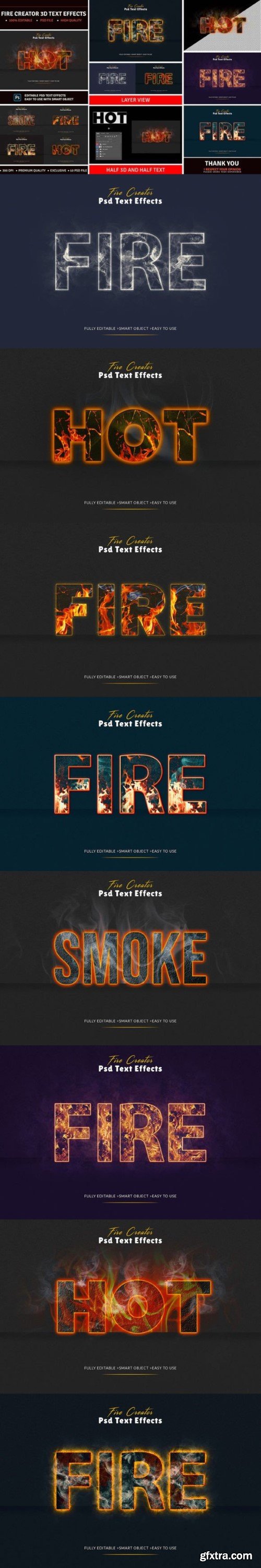 Editable Fire Text Effects