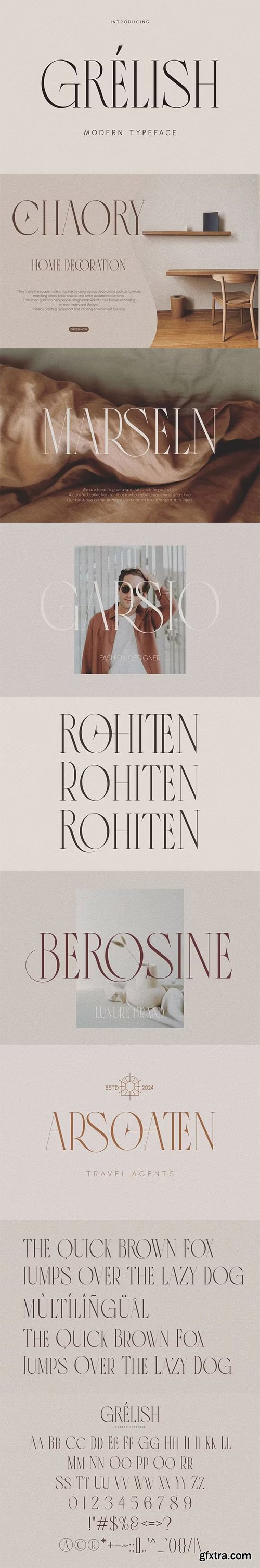 Grelish - Modern Luxury Serif Typeface