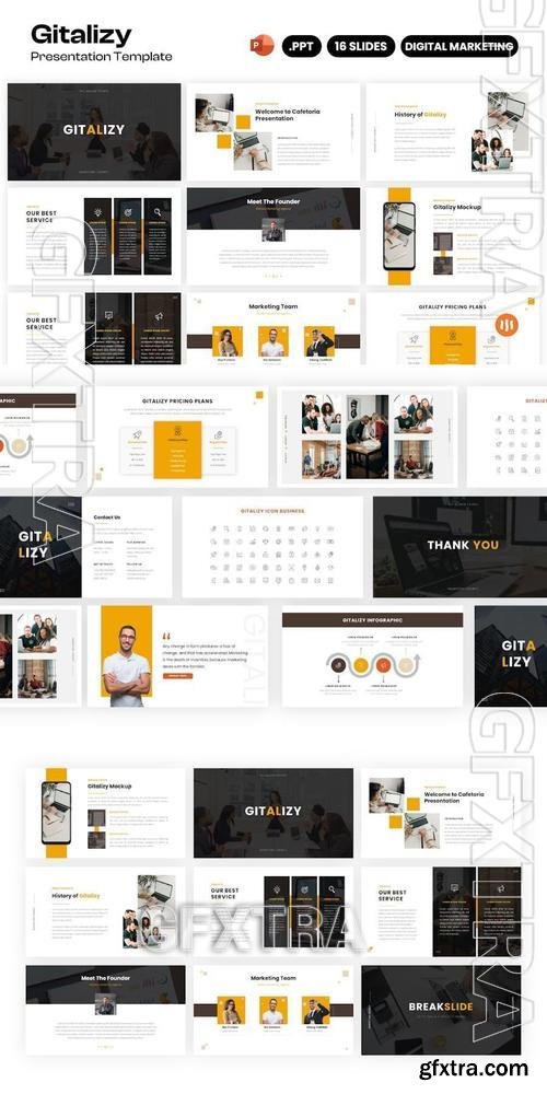 Gitalizy - Digital Marketing Powerpoint Template 78WXNNQ